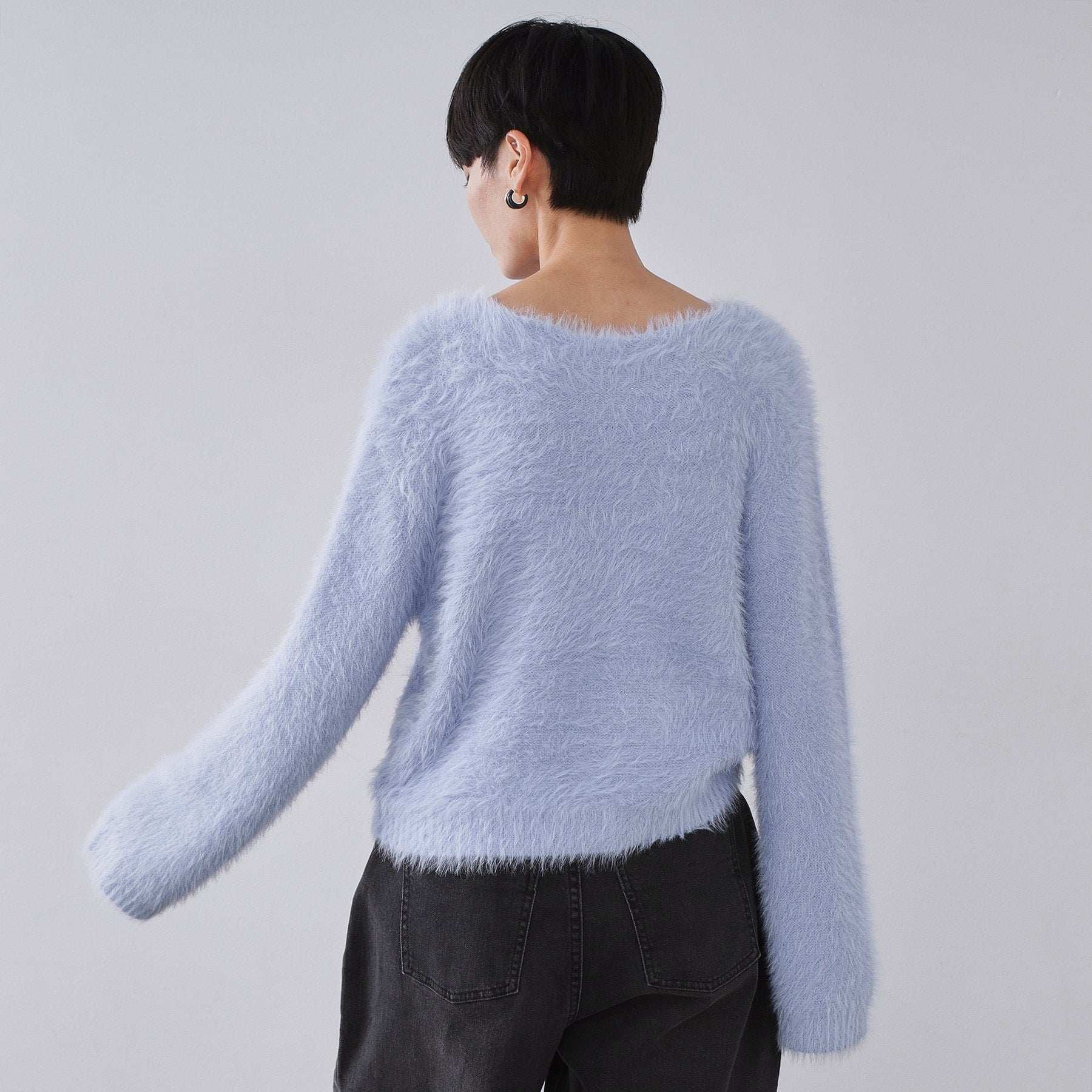 オペーク ドット クリップ OPAQUE.CLIP ラメシャギーニット【洗濯機OK】 （ラベンダー(680)） ラベンダー(680)