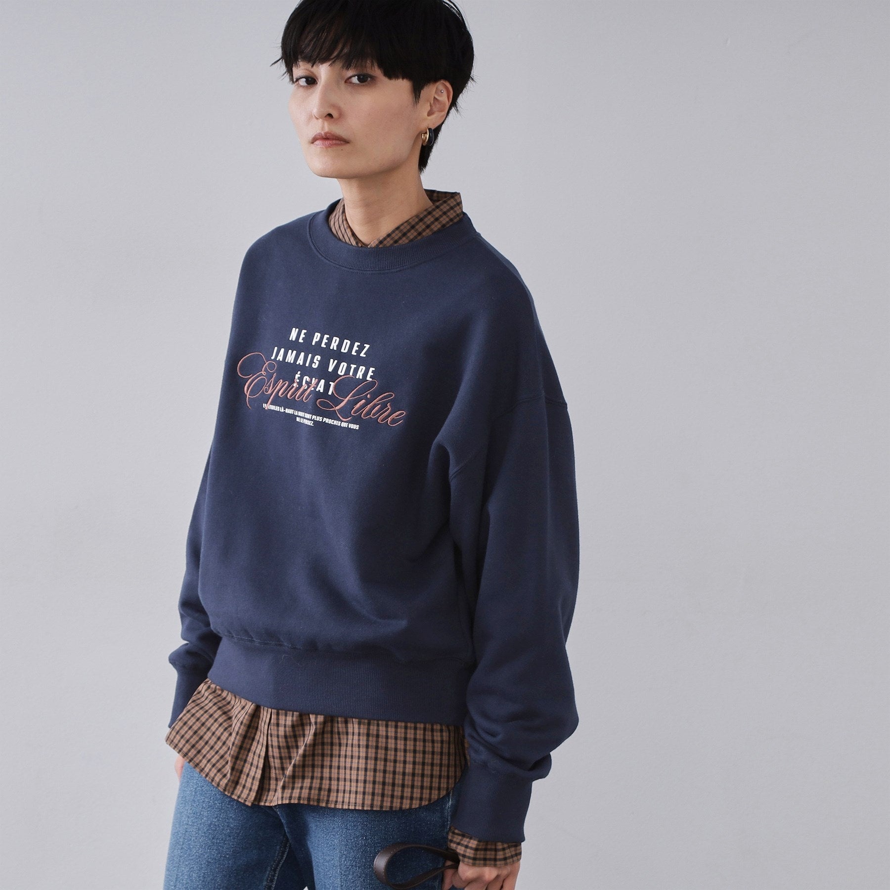 オペーク ドット クリップ OPAQUE.CLIP 裏毛プリント刺繍ロゴ【洗濯機OK】 （ネイビー(094)） ネイビー(094)