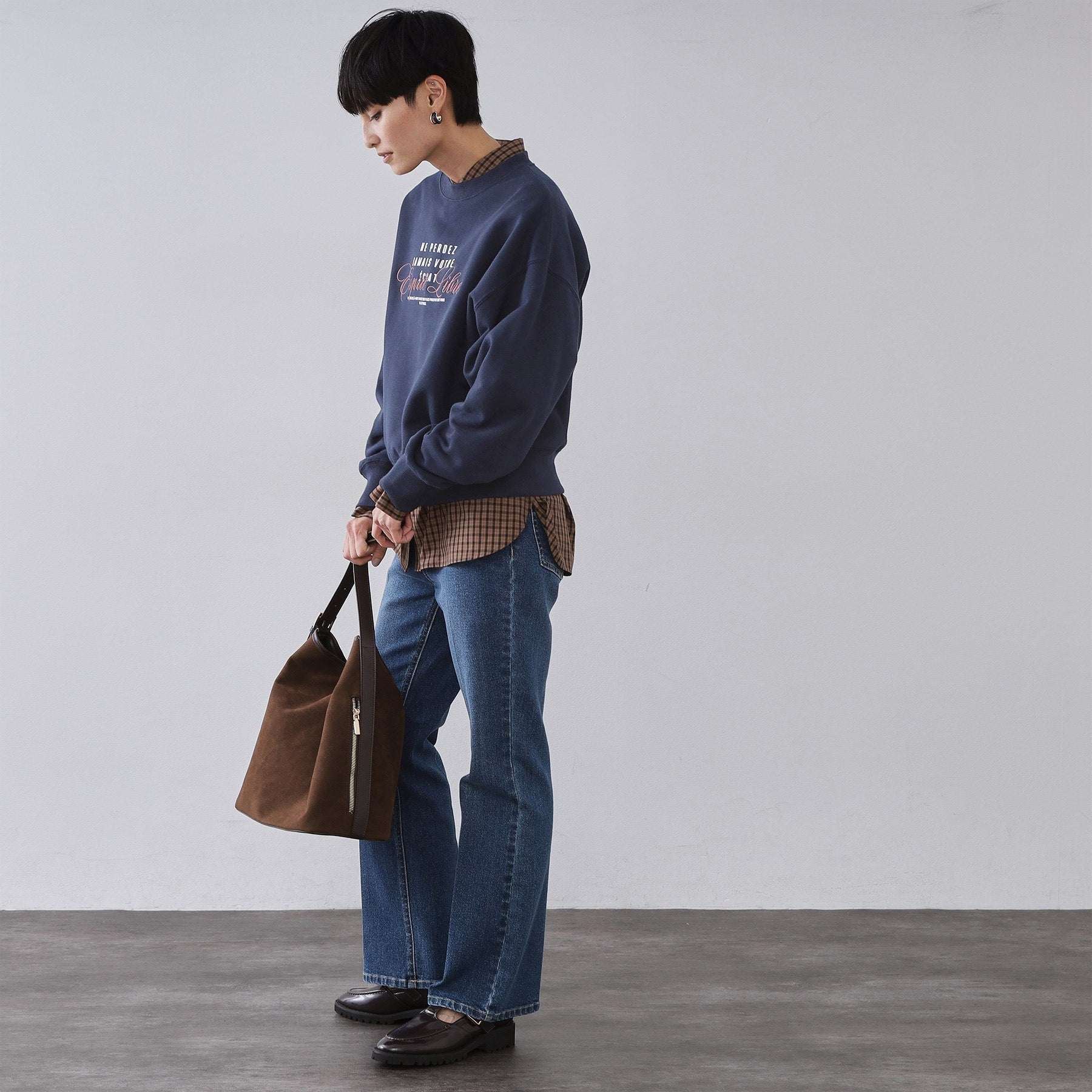 オペーク ドット クリップ OPAQUE.CLIP 裏毛プリント刺繍ロゴ【洗濯機OK】 （ネイビー(094)） ネイビー(094)