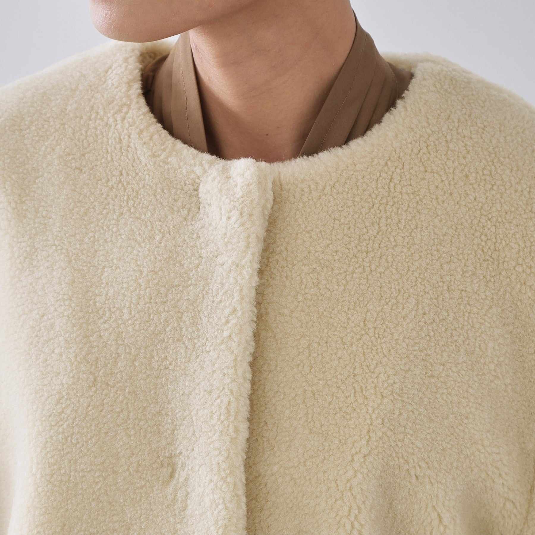 オペーク ドット クリップ OPAQUE.CLIP フェイクボア切替ショートコート （アイボリー(004)） アイボリー(004)