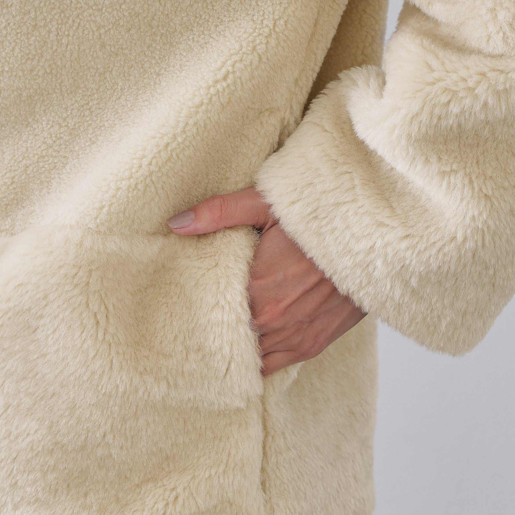 オペーク ドット クリップ OPAQUE.CLIP フェイクボア切替ショートコート （アイボリー(004)） アイボリー(004)