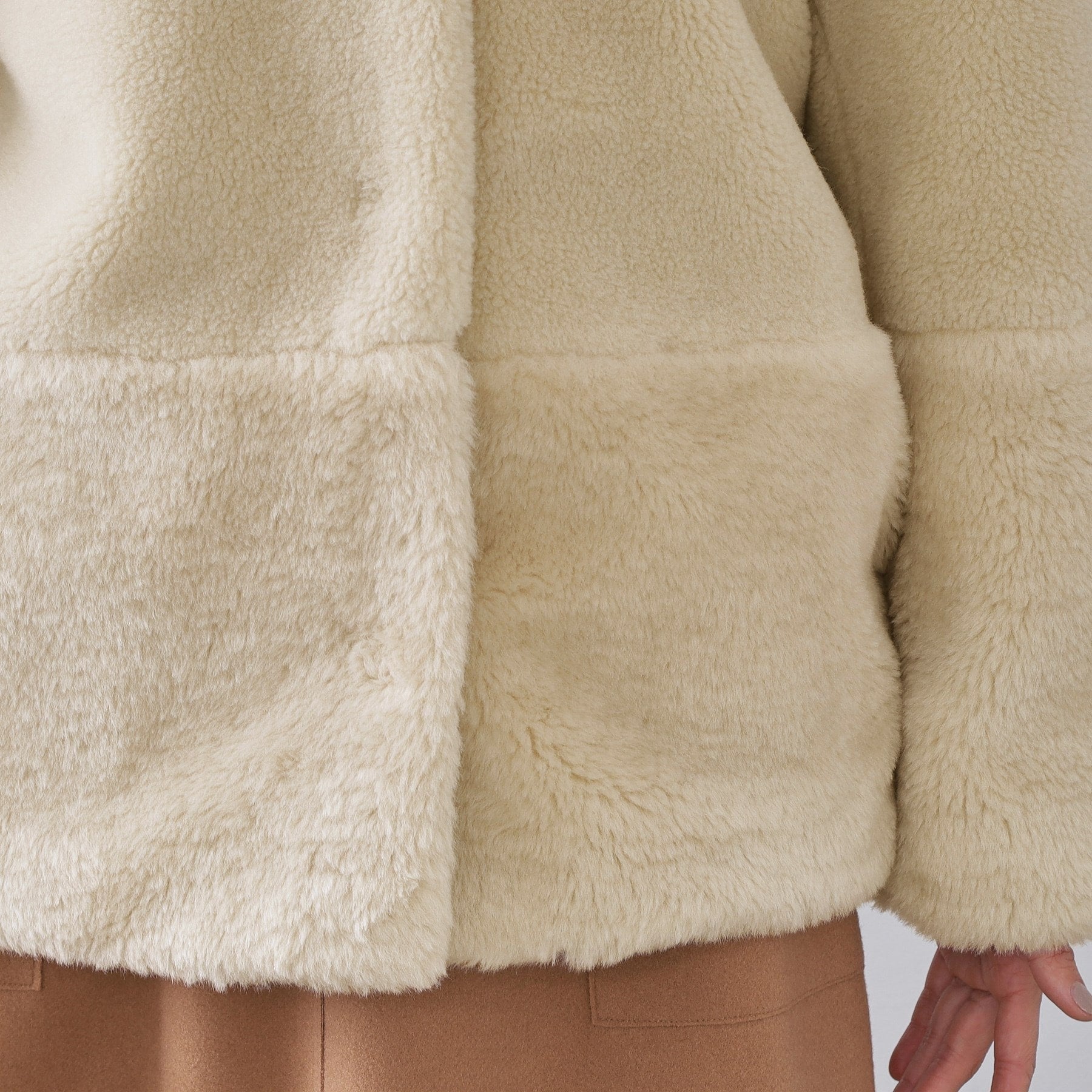 オペーク ドット クリップ OPAQUE.CLIP フェイクボア切替ショートコート （アイボリー(004)） アイボリー(004)