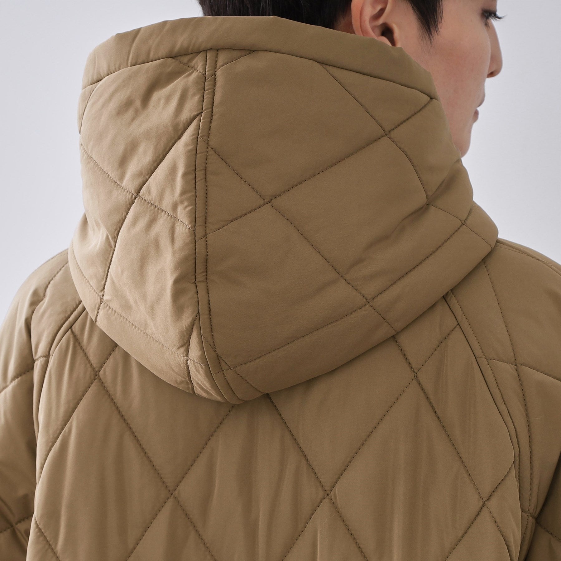 オペーク ドット クリップ OPAQUE.CLIP 撥水キルティングロングコート【洗える】 （ブラック(019)） ブラック(019)