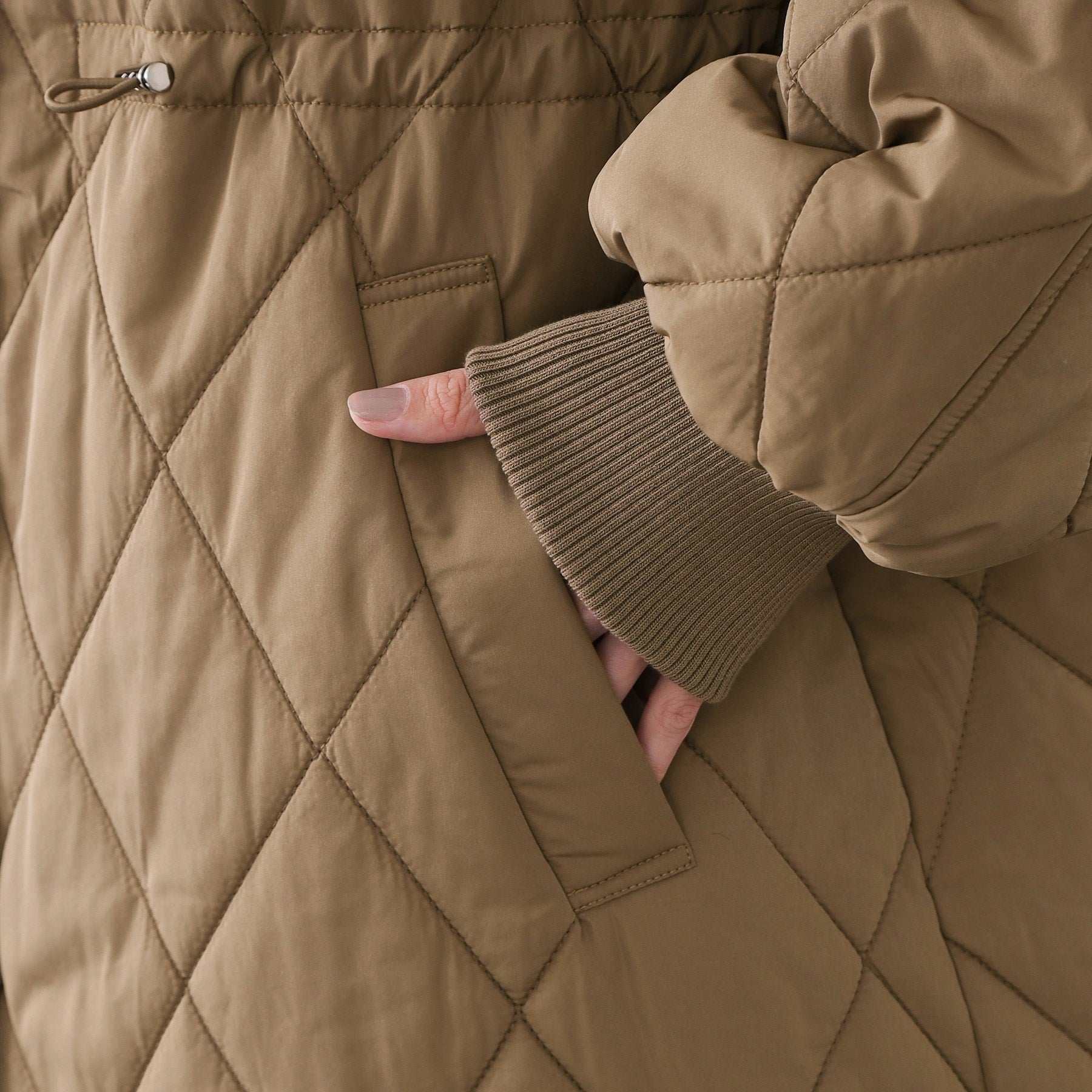 オペーク ドット クリップ OPAQUE.CLIP 撥水キルティングロングコート【洗える】 （ブラック(019)） ブラック(019)