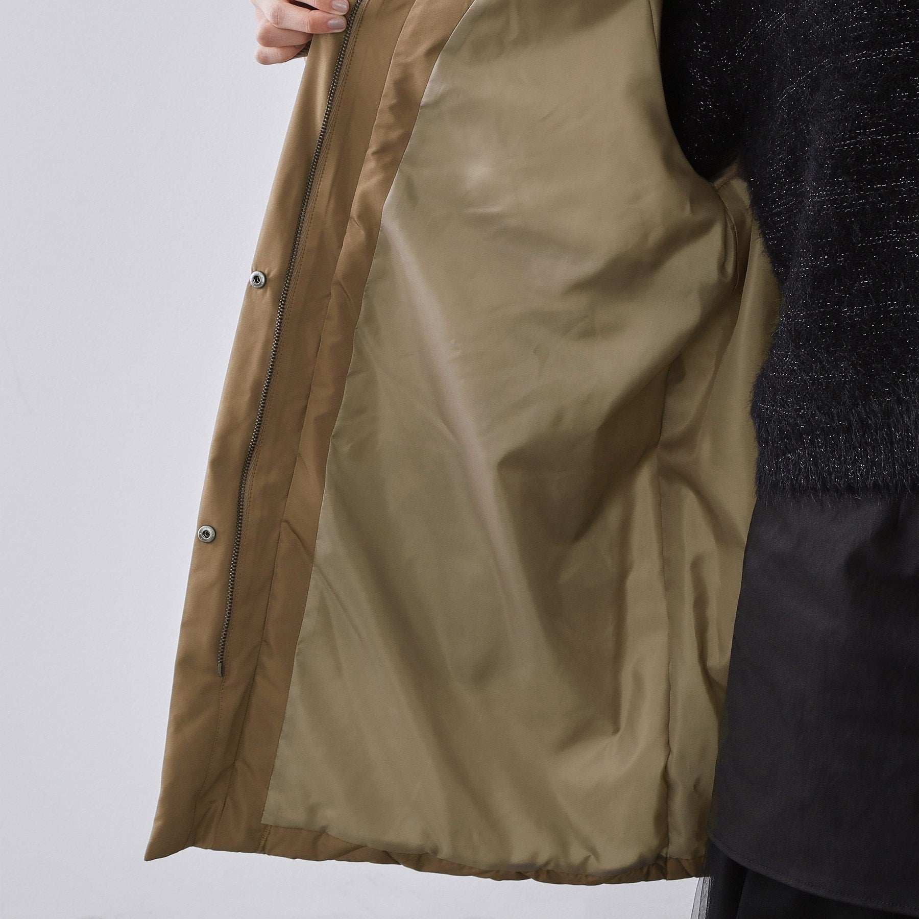 オペーク ドット クリップ OPAQUE.CLIP 撥水キルティングロングコート【洗える】 （ブラック(019)） ブラック(019)