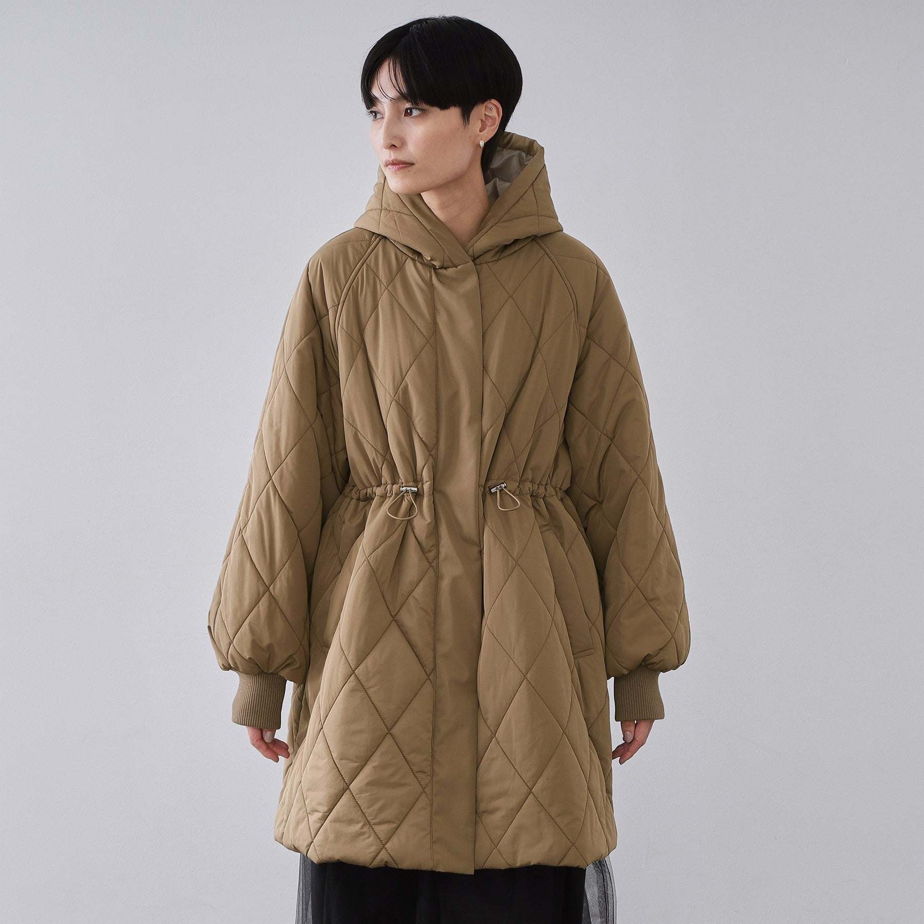 オペーク ドット クリップ OPAQUE.CLIP 撥水キルティングロングコート【洗える】 （ブラック(019)） ブラック(019)