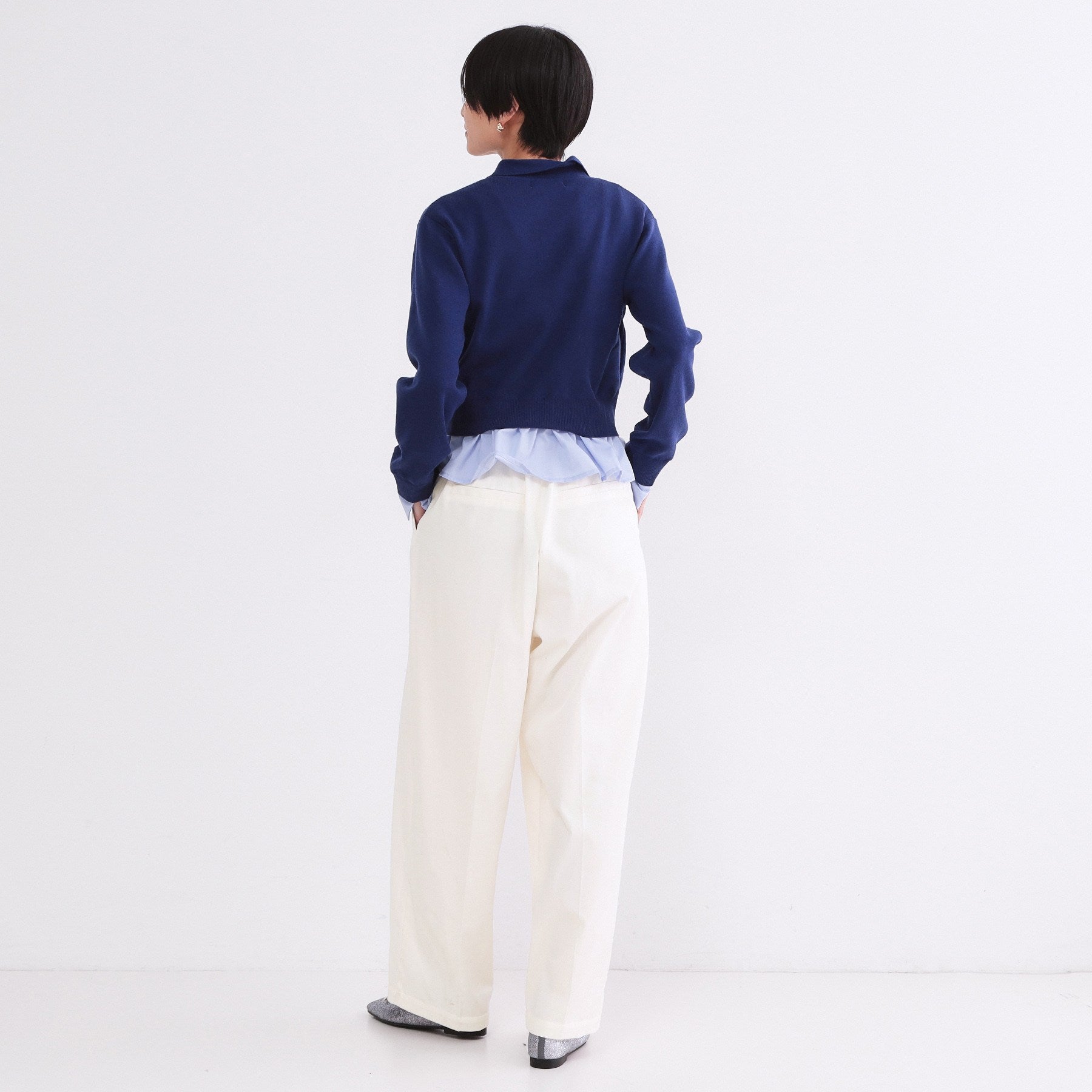 オペーク ドット クリップ OPAQUE.CLIP バレルレッグチノパンツ【洗濯機OK】 （ベージュ(052)） ベージュ(052)