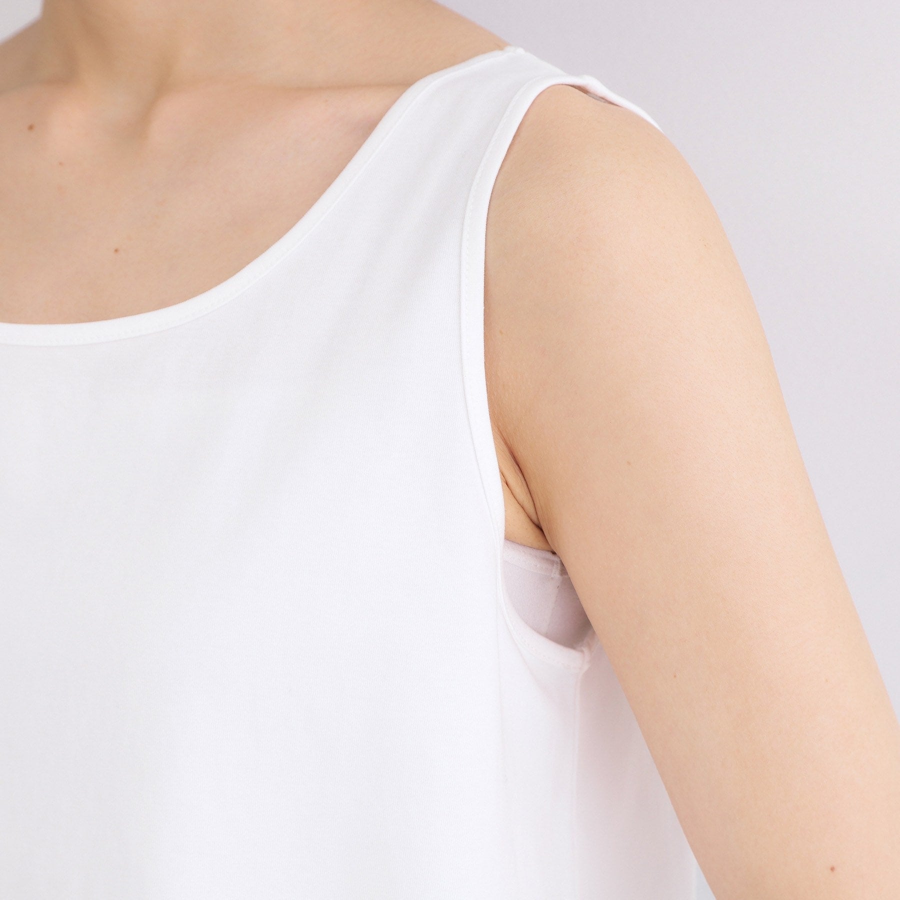 オペーク ドット クリップ OPAQUE.CLIP 裾レースタンクトップ【洗濯機OK】 （ホワイト(001)） ホワイト(001)