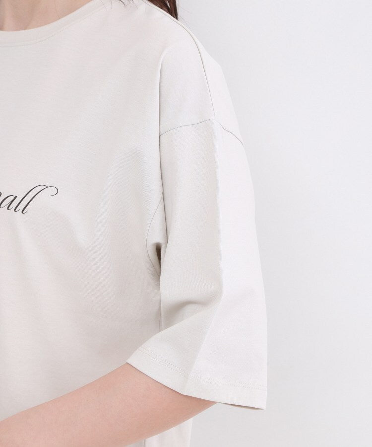 オペーク ドット クリップ OPAQUE.CLIP リラクシーロゴプリントTシャツ【洗濯機OK】 （ホワイト(001)） ホワイト(001)