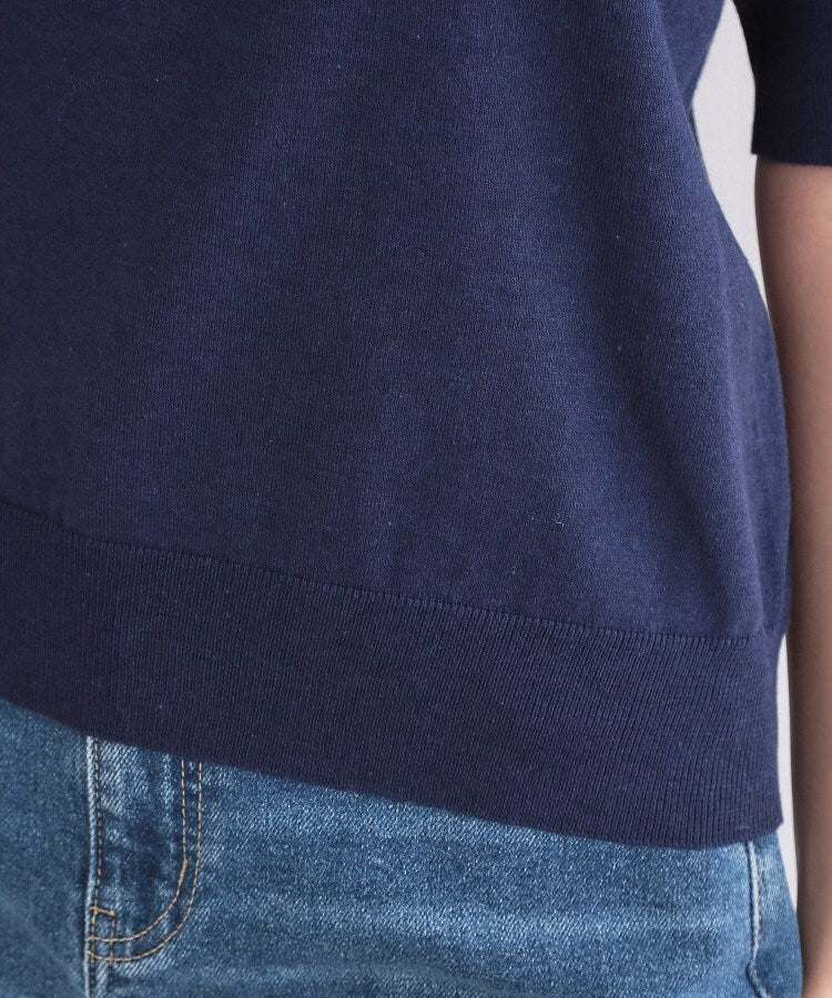 オペーク ドット クリップ OPAQUE.CLIP ロゴジャカードニット【洗濯機OK】 （ライトグレー(011)） ライトグレー(011)