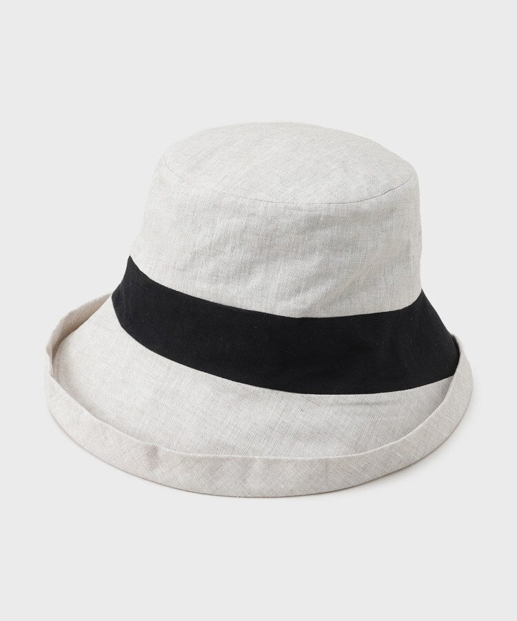 オペーク ドット クリップ OPAQUE.CLIP リネンバイカラーハット （ブラック(119)） ブラック(119)