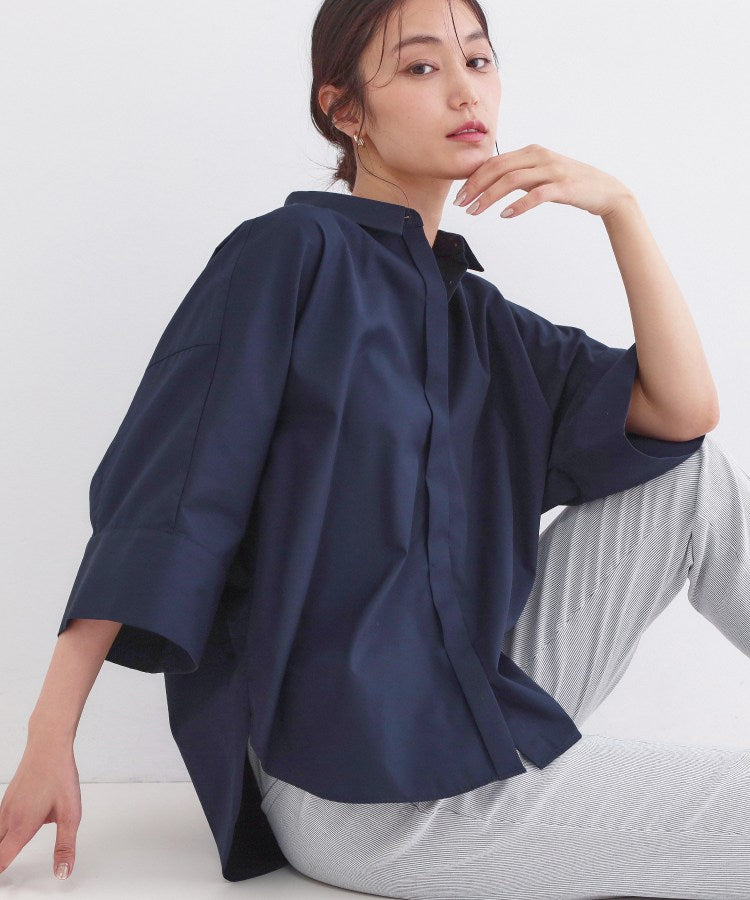 オペーク ドット クリップ OPAQUE.CLIP ハーフスリーブシャツ【洗濯機OK／防シワ加工】 （ホワイト(001)） ホワイト(001)