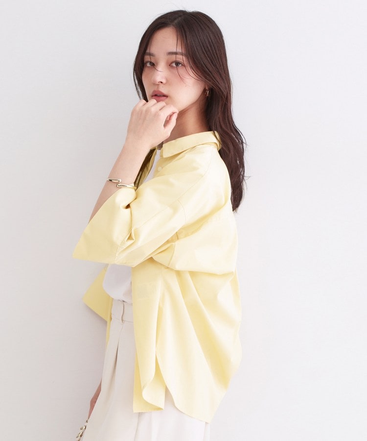 オペーク ドット クリップ OPAQUE.CLIP ハーフスリーブシャツ【洗濯機OK／防シワ加工】 （ライトイエロー(030)） ライトイエロー(030)