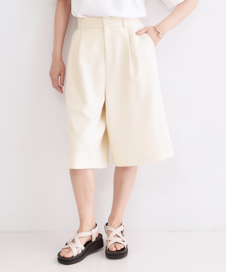 オペーク ドット クリップ OPAQUE.CLIP ストレッチハーフパンツ【洗濯機OK】 （アイボリー(004)） アイボリー(004)