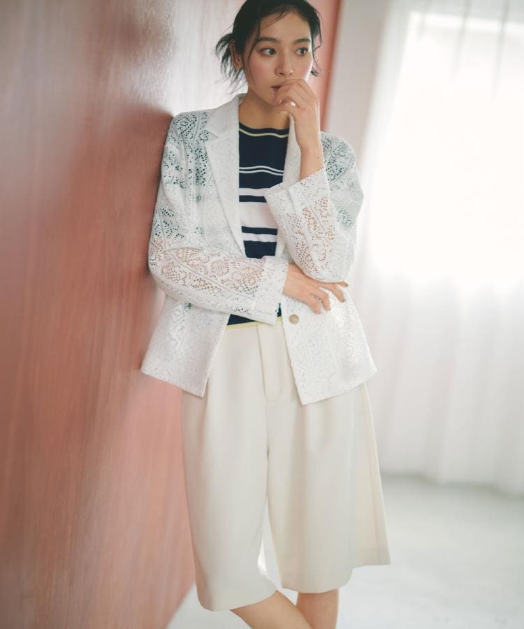 オペーク ドット クリップ OPAQUE.CLIP ストレッチハーフパンツ【洗濯機OK】 （アイボリー(004)） アイボリー(004)