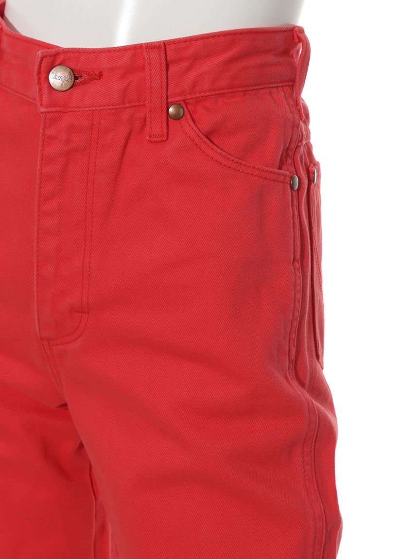 オペーク ドット クリップ OPAQUE.CLIP ハイウエストテーパードデニム （レッド） レッド