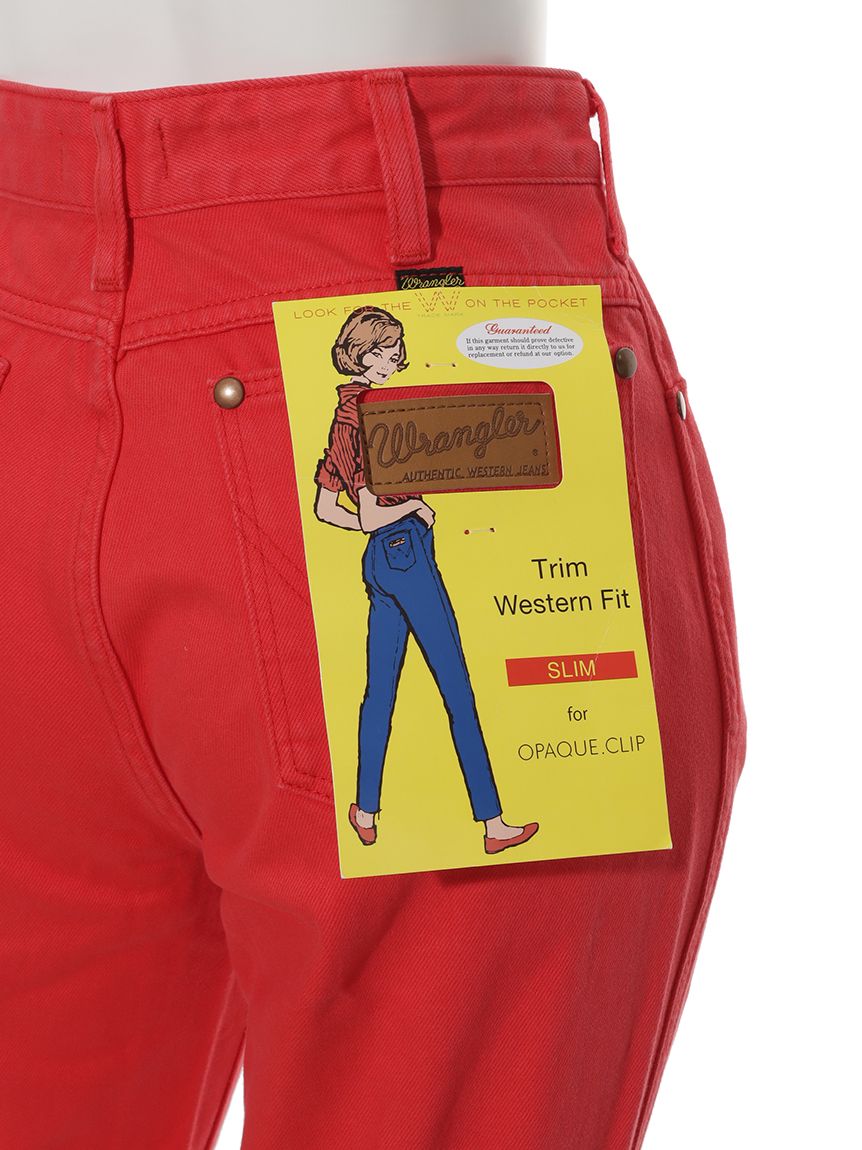 オペーク ドット クリップ OPAQUE.CLIP ハイウエストテーパードデニム （レッド） レッド