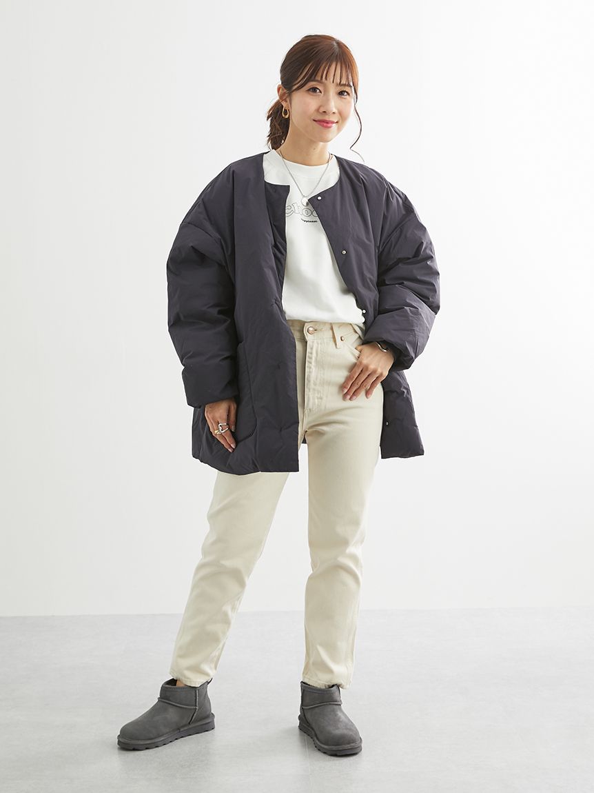 オペーク ドット クリップ OPAQUE.CLIP ハイウエストテーパードデニム （レッド） レッド