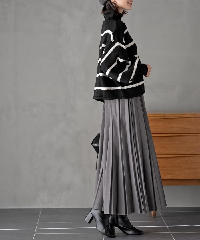 アールピーエス rps ランダムプリーツスウェードスカート （モカ） モカ