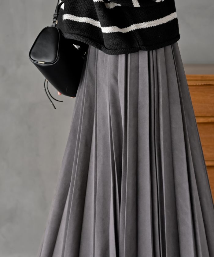 アールピーエス rps ランダムプリーツスウェードスカート （モカ） モカ