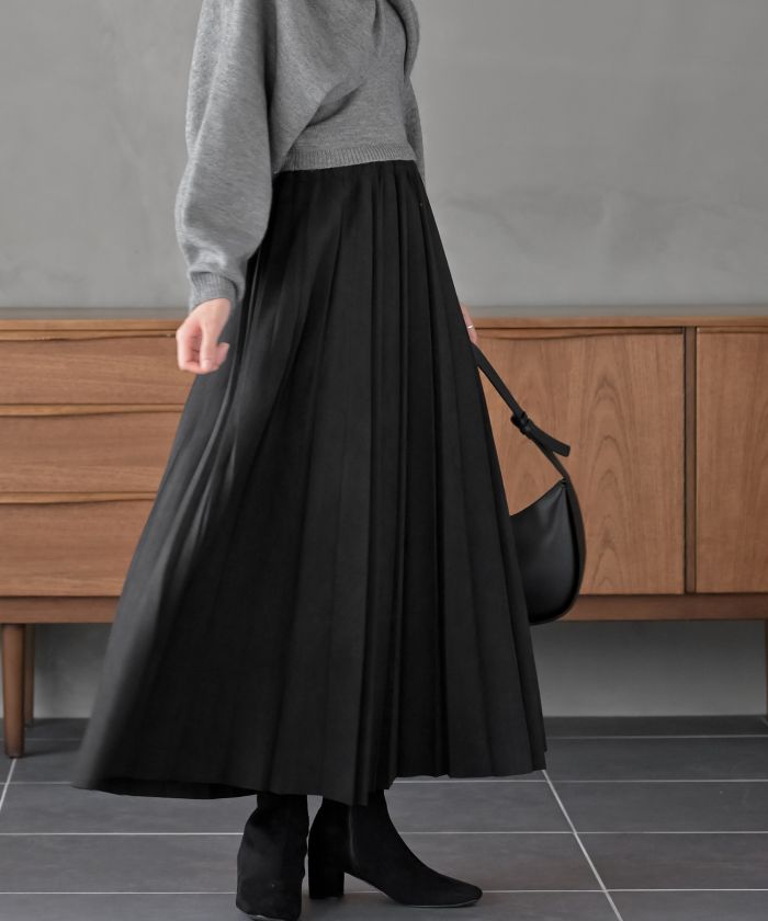 アールピーエス rps ランダムプリーツスウェードスカート （モカ） モカ