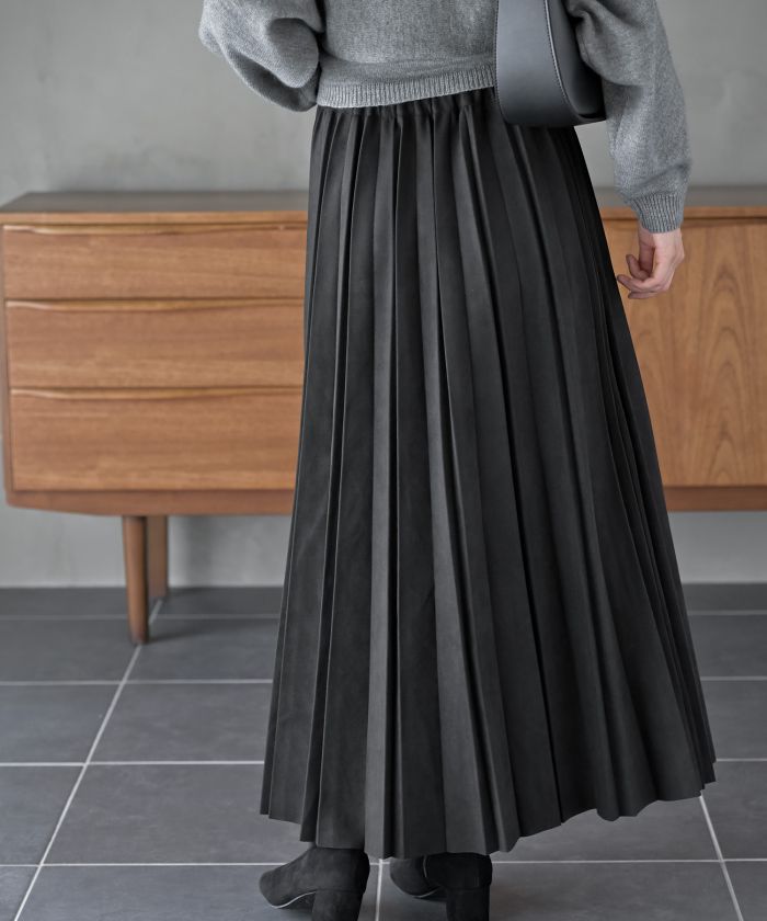 アールピーエス rps ランダムプリーツスウェードスカート （モカ） モカ