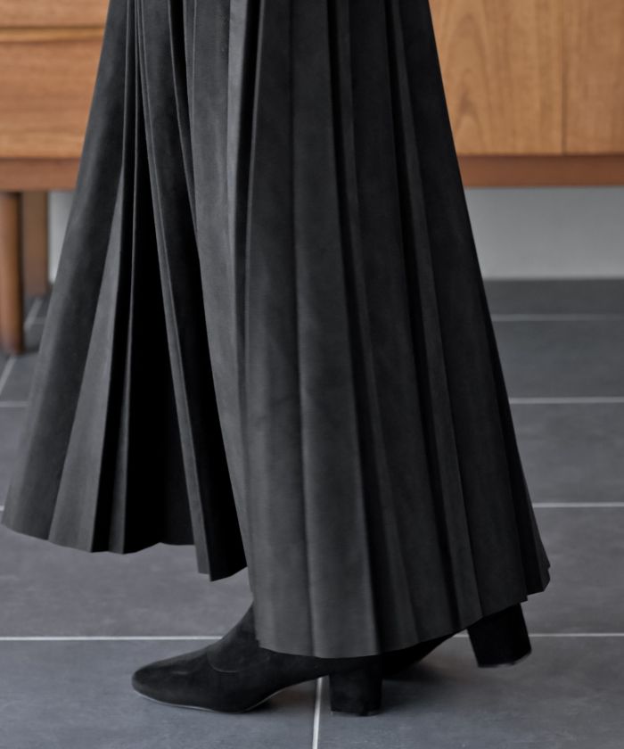 アールピーエス rps ランダムプリーツスウェードスカート （モカ） モカ