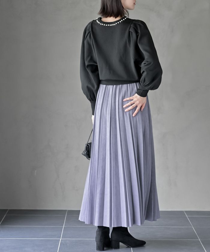 アールピーエス rps ランダムプリーツスウェードスカート （モカ） モカ