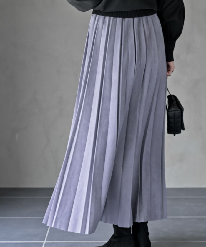 アールピーエス rps ランダムプリーツスウェードスカート （モカ） モカ