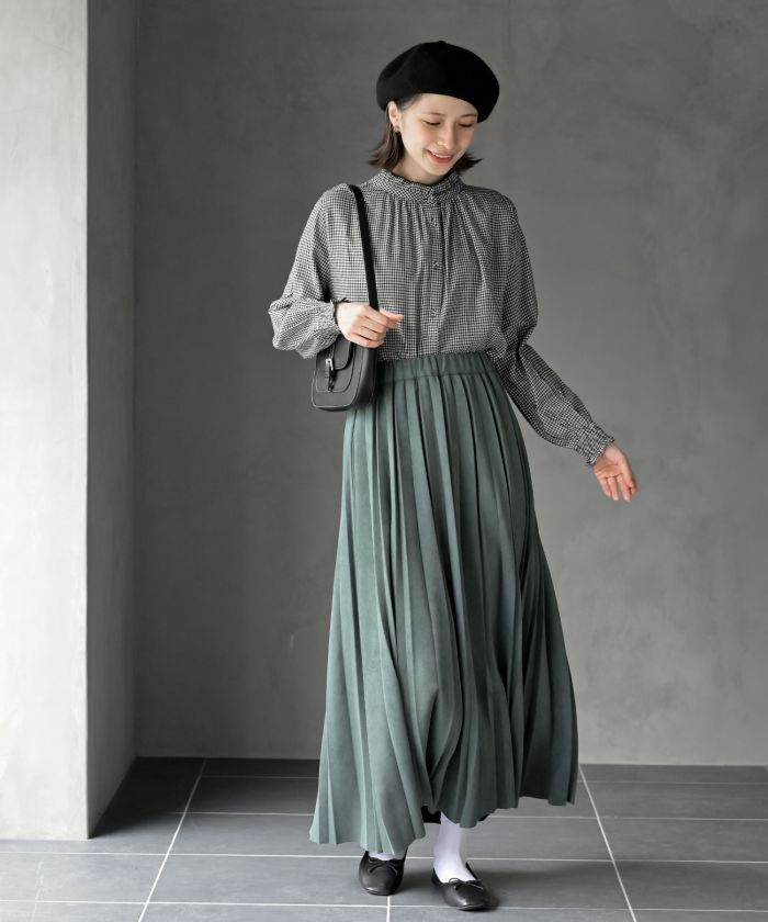 アールピーエス rps ランダムプリーツスウェードスカート （モカ） モカ