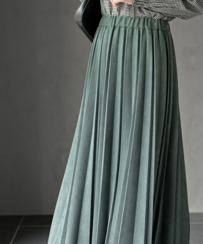 アールピーエス rps ランダムプリーツスウェードスカート （モカ） モカ