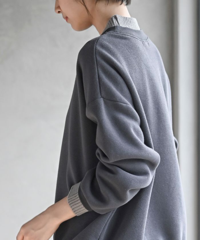 アールピーエス rps 裏起毛リブ使いドロストプルオーバー