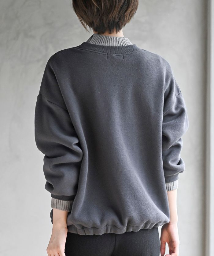 アールピーエス rps 裏起毛リブ使いドロストプルオーバー
