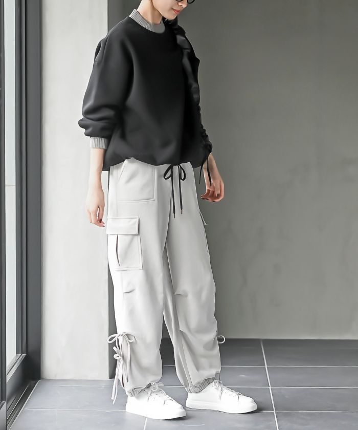 アールピーエス rps 裏起毛リブ使いドロストプルオーバー