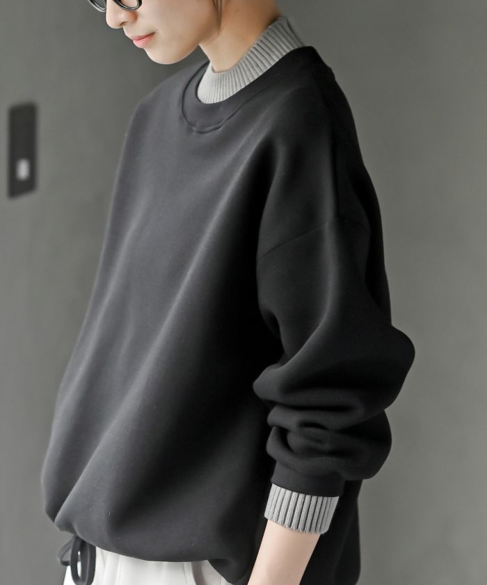 アールピーエス rps 裏起毛リブ使いドロストプルオーバー