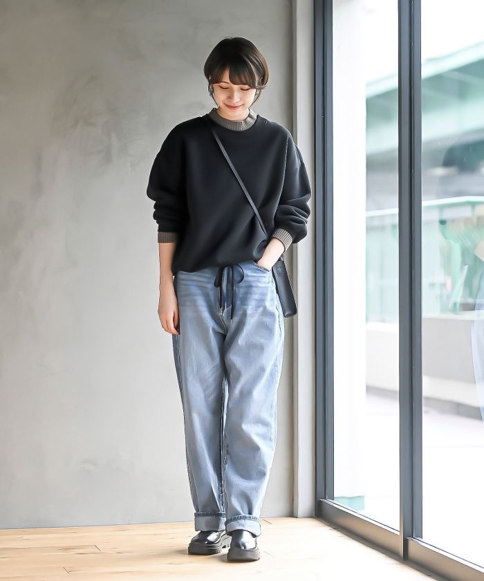 アールピーエス rps 裏起毛リブ使いドロストプルオーバー