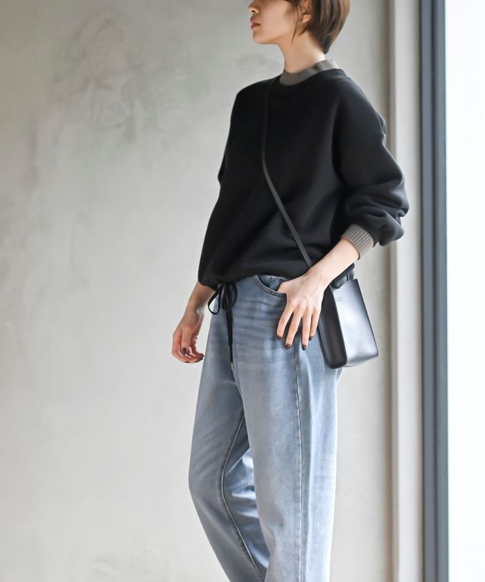 アールピーエス rps 裏起毛リブ使いドロストプルオーバー