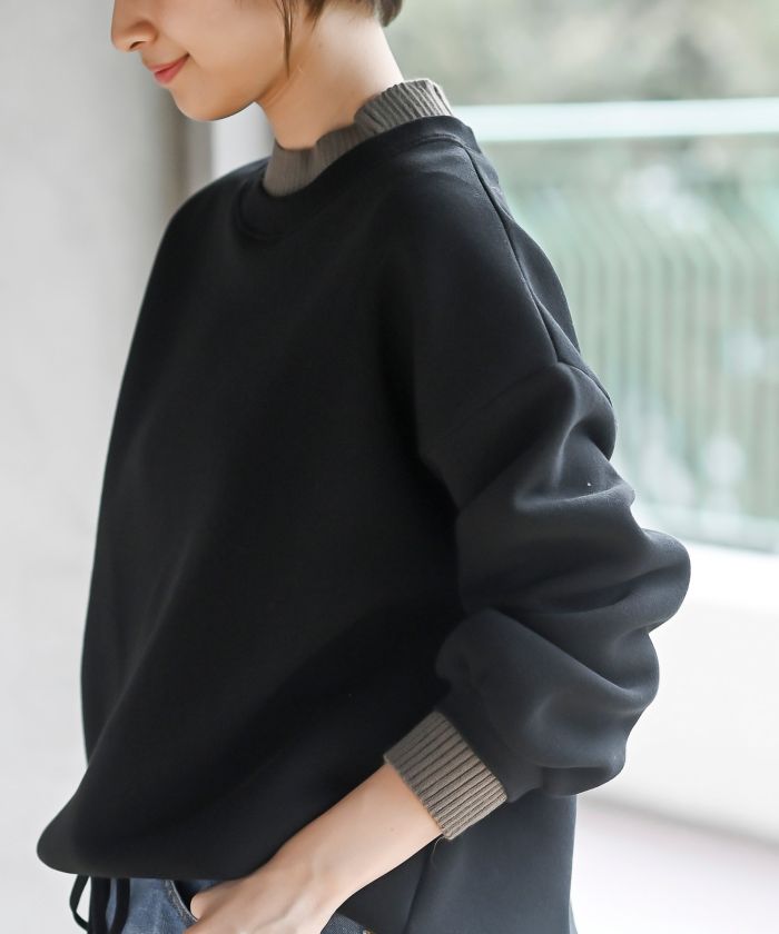 アールピーエス rps 裏起毛リブ使いドロストプルオーバー