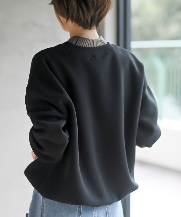 アールピーエス rps 裏起毛リブ使いドロストプルオーバー