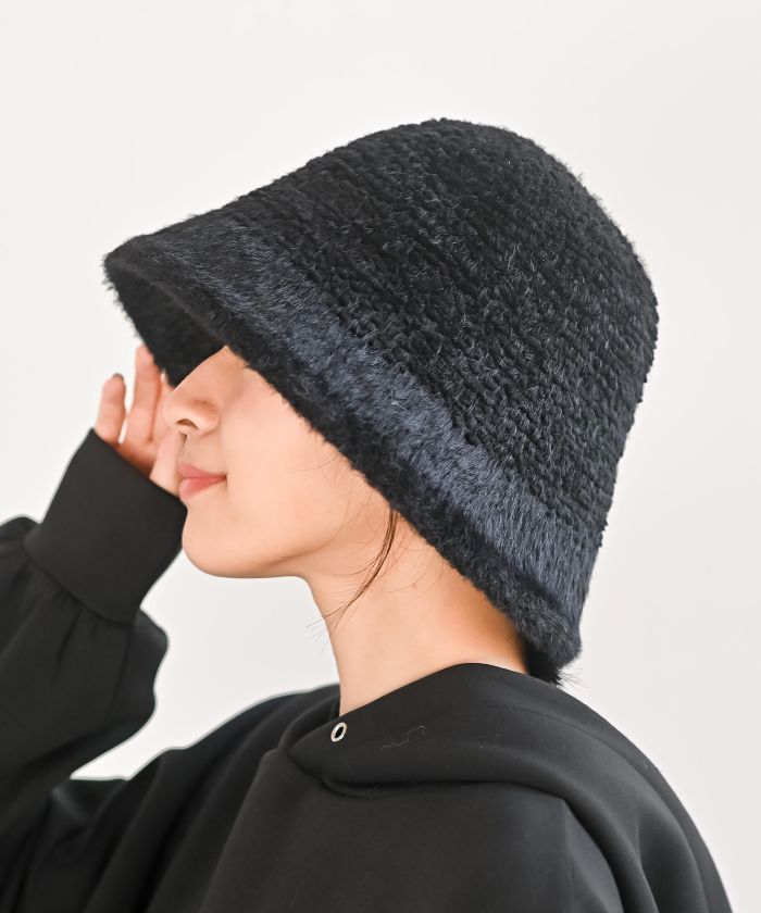 アールピーエス rps 編地切替フェザーHAT （ブラック） ブラック