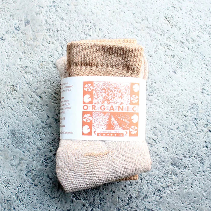 オーガニックスレッズ ORGANIC THREADS 3P SHORT CREW SOCKS （ブラウン） ブラウン