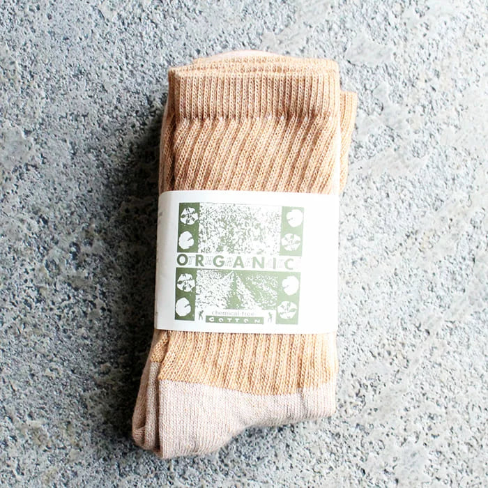 オーガニックスレッズ ORGANIC THREADS 3P REGULAR CREW SOCKS （ブラウン） ブラウン