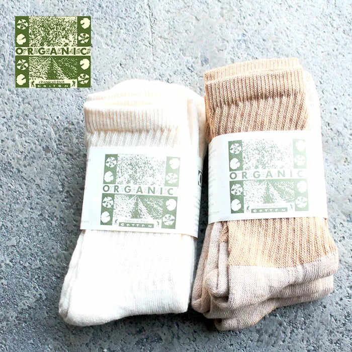 オーガニックスレッズ ORGANIC THREADS 3P REGULAR CREW SOCKS （ブラウン） ブラウン