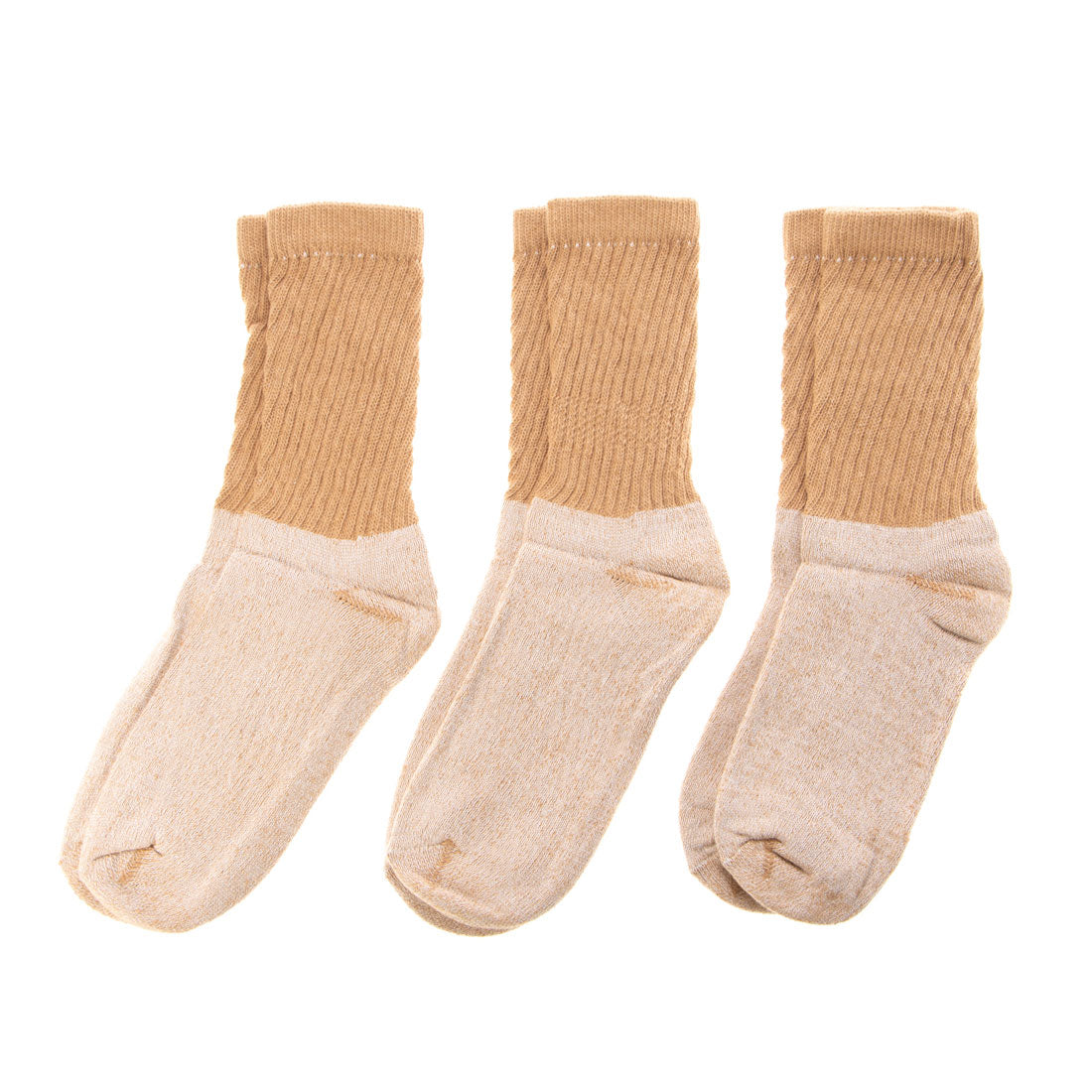 オーガニックスレッズ ORGANIC THREADS 3P REGULAR CREW SOCKS （ブラウン） ブラウン