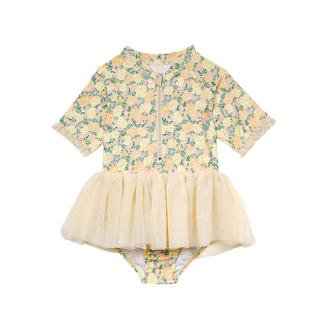 オシャレボ OSYAREVO 【ネット限定】キッズ フラワープリント チュール ワンピース 水着【返品不可商品】