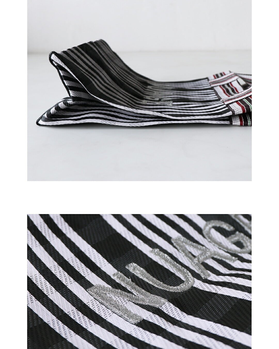 オトナ OTONA 刺繍ロゴで高見えビニールトートバッグ （ブラックチェック） ブラックチェック