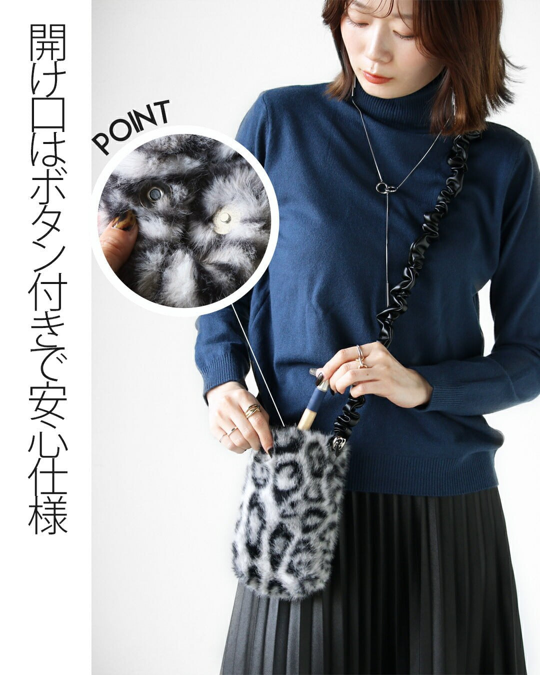 オトナ OTONA オシャレ鮮度アップに一役 ミニショルダーバッグ （グレー） グレー