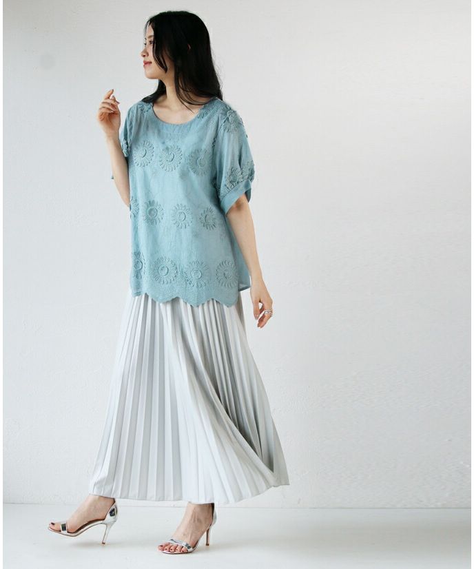 "OTONA 1 piece to become adult cute 3D flower embroidery"