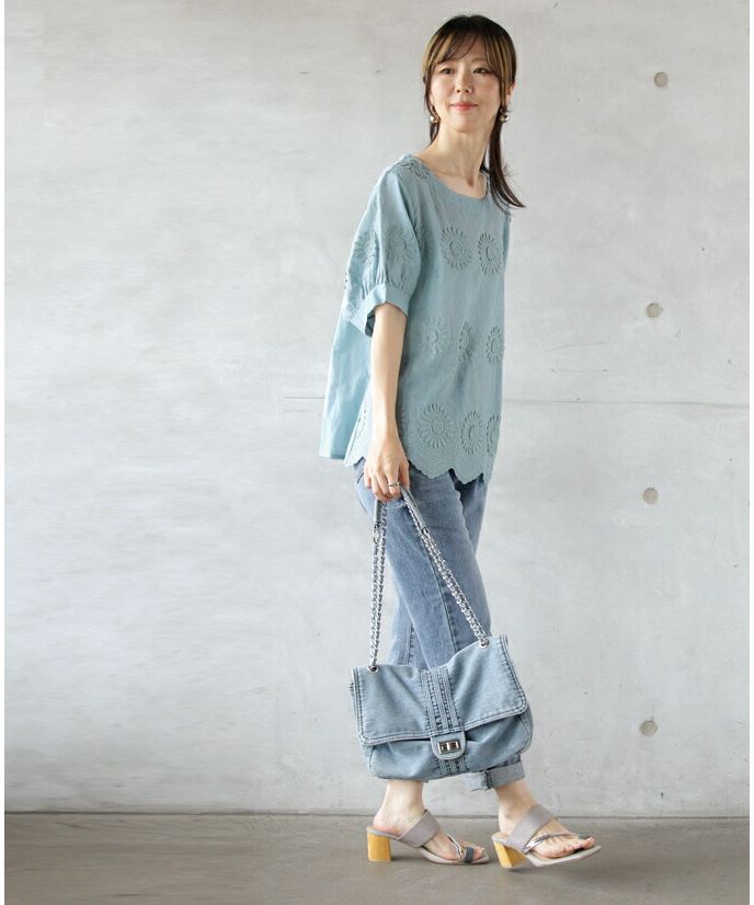 "OTONA 1 piece to become adult cute 3D flower embroidery"