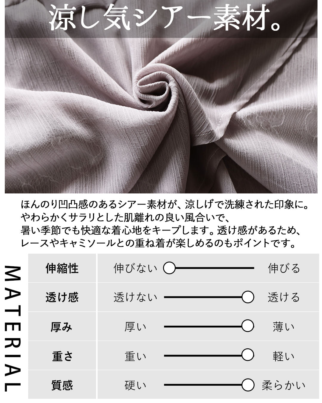 オトナ OTONA 余裕のある透明感。『シアー＆レース』レイヤード風異素材MIXシャツ （グレー） グレー